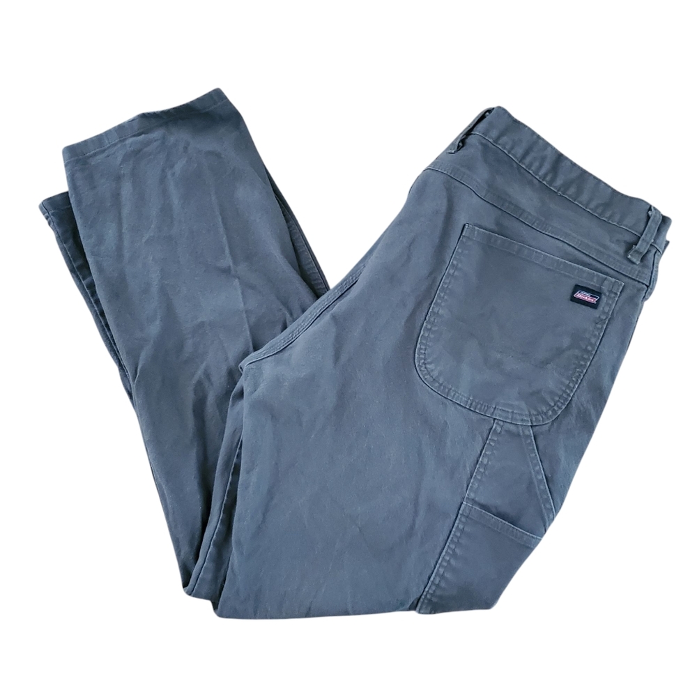 Mens Faded Olive/Green Dickies Y2K Work-Wear‎ Carpenter Canvas Pants Size 42x32